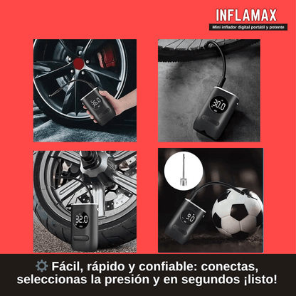 INFLAMAX™ - Mini Inflador Digital de Llantas Portátil y Potente